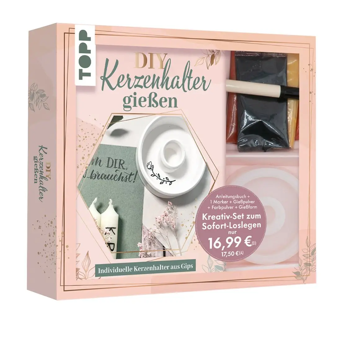 Cover: 9783735892508 | Kreativ-Set - Kerzenhalter gießen | Katja Reiter | Taschenbuch | 2025