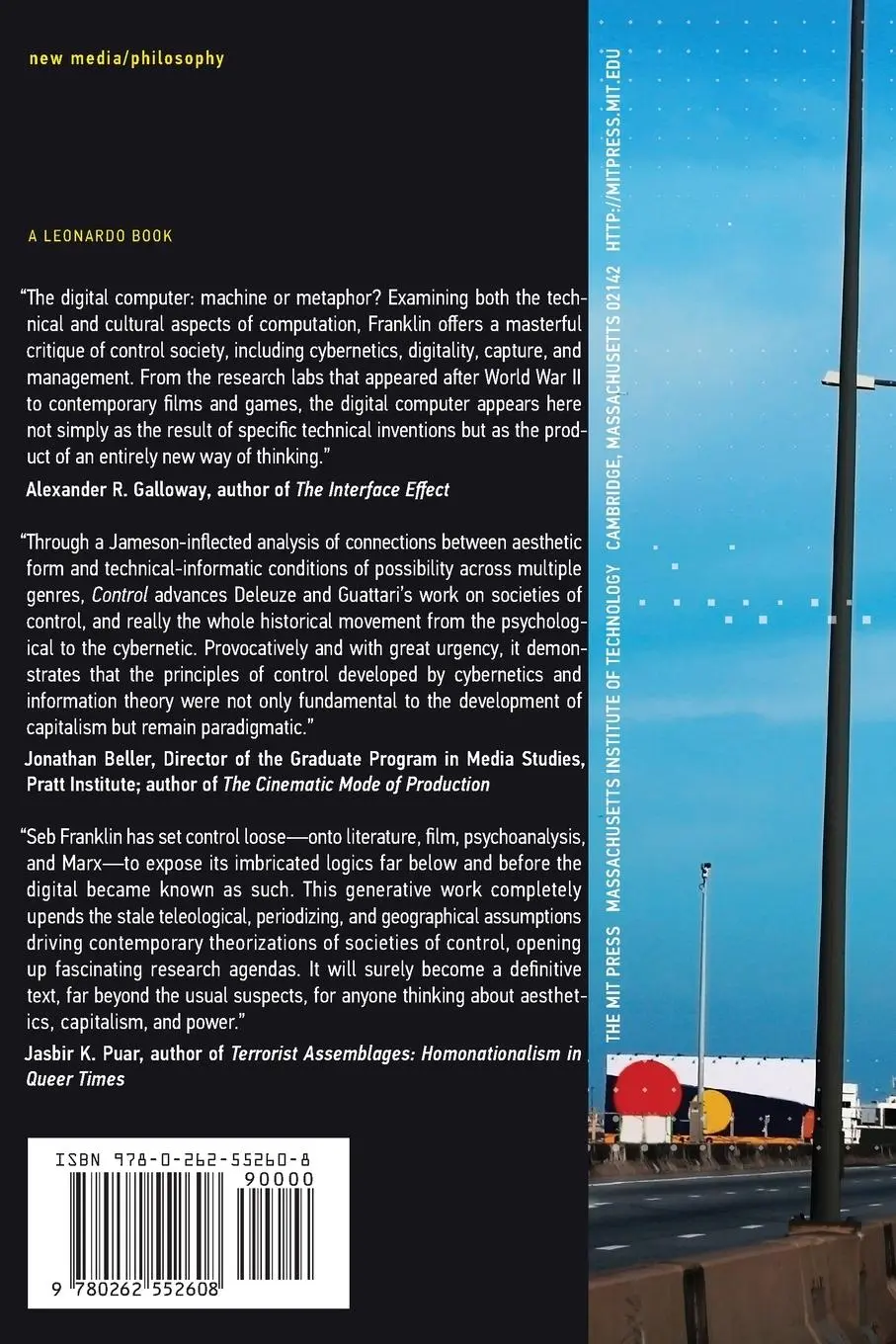 Rückseite: 9780262552608 | Control | Digitality as Cultural Logic | Seb Franklin | Taschenbuch