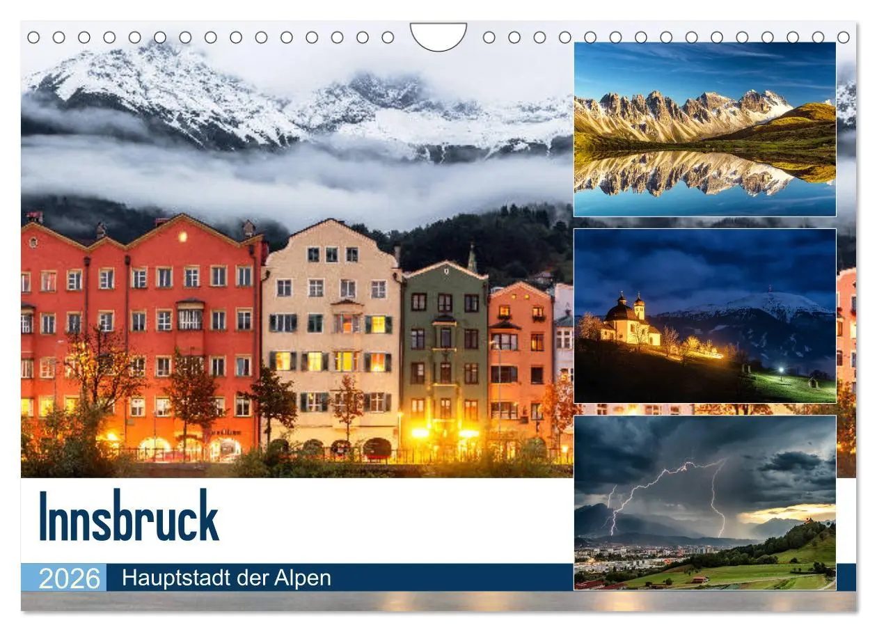 Cover: 9783457762608 | Innsbruck - Hauptstadt der Alpen (Wandkalender 2026 DIN A4 quer),...