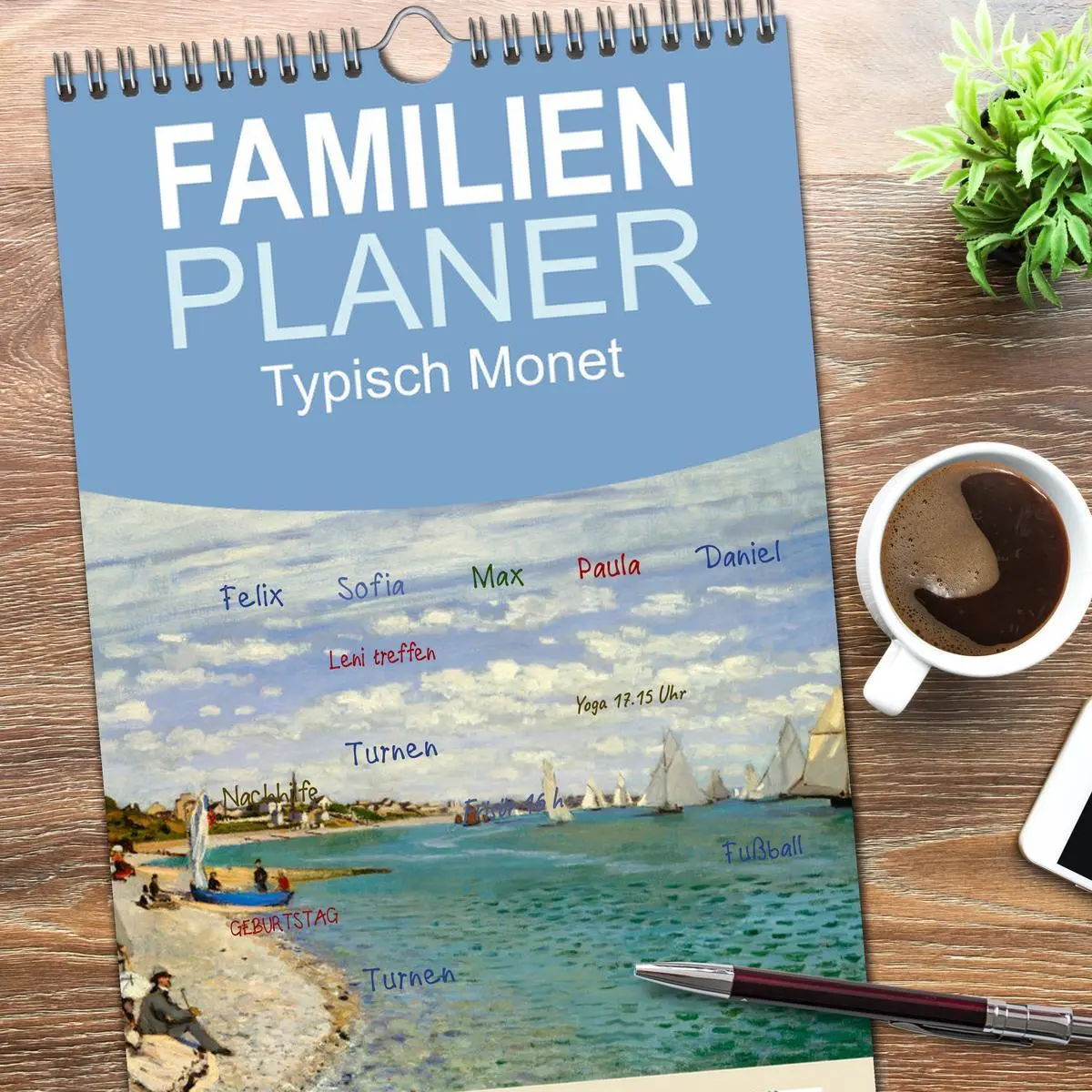 Bild: 9783516612608 | Familienplaner 2026 - Typisch Monet mit 5 Spalten (Wandkalender, 21...