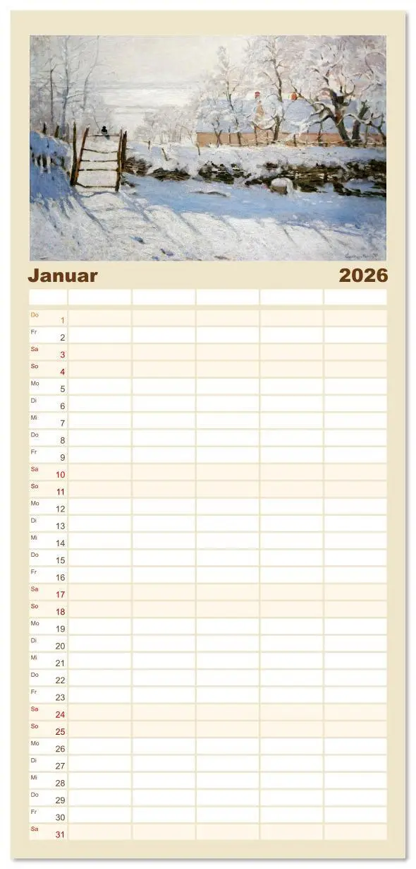 Bild: 9783516612608 | Familienplaner 2026 - Typisch Monet mit 5 Spalten (Wandkalender, 21...