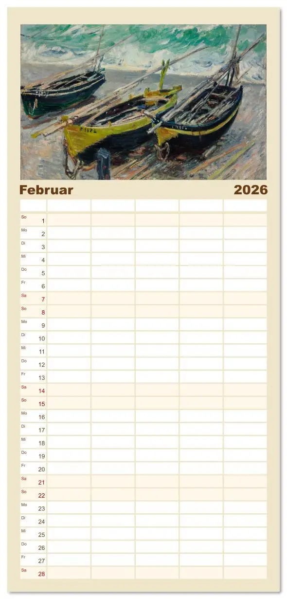 Bild: 9783516612608 | Familienplaner 2026 - Typisch Monet mit 5 Spalten (Wandkalender, 21...