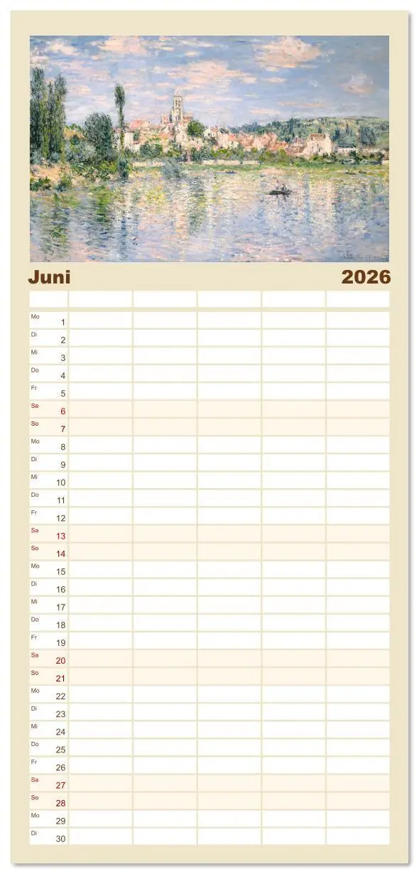 Bild: 9783516612608 | Familienplaner 2026 - Typisch Monet mit 5 Spalten (Wandkalender, 21...
