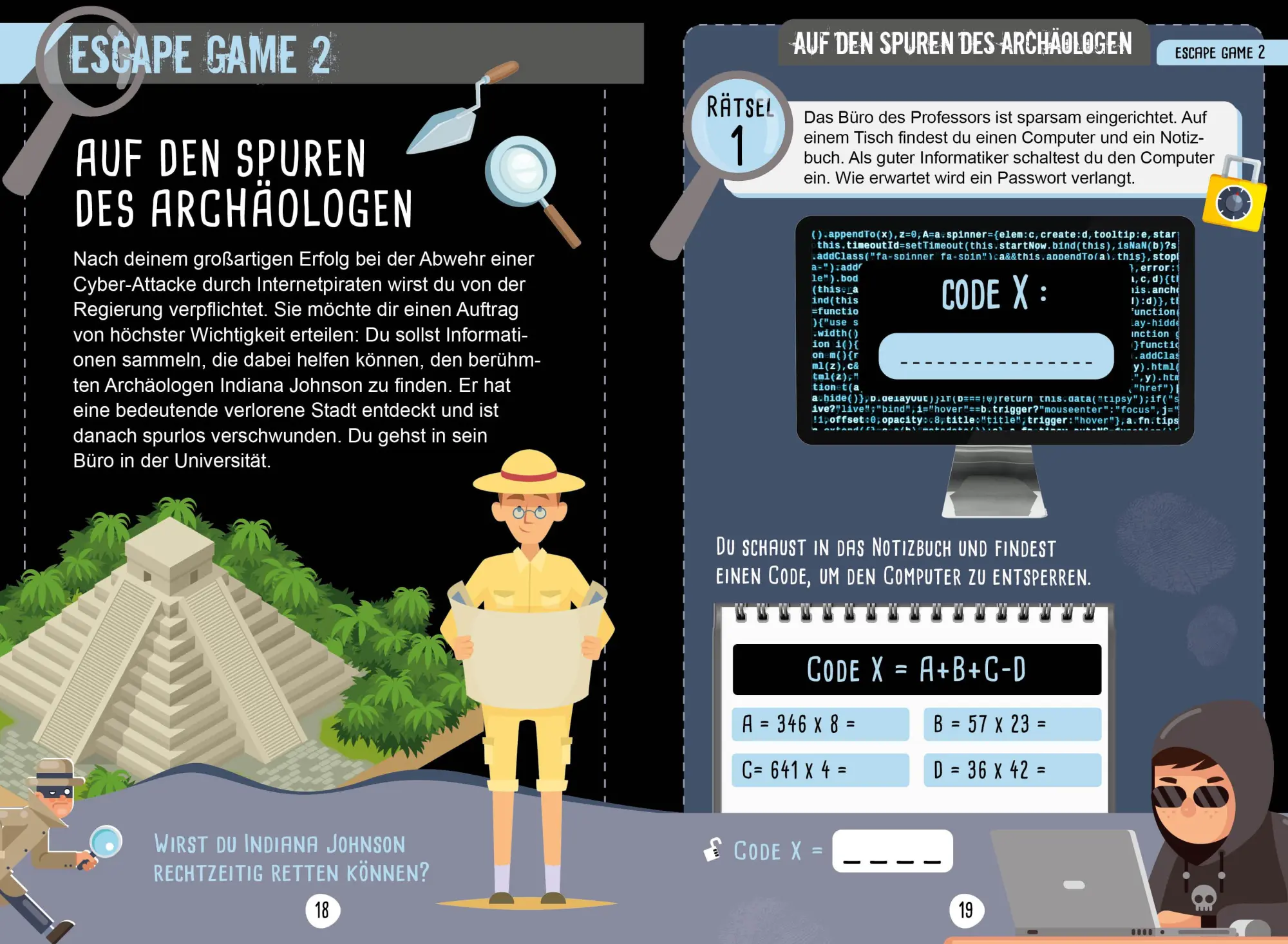 Bild: 9783745922608 | Rätsel, Codes und Games - Die XXL Mathe-Challenge für die 3. und 4....