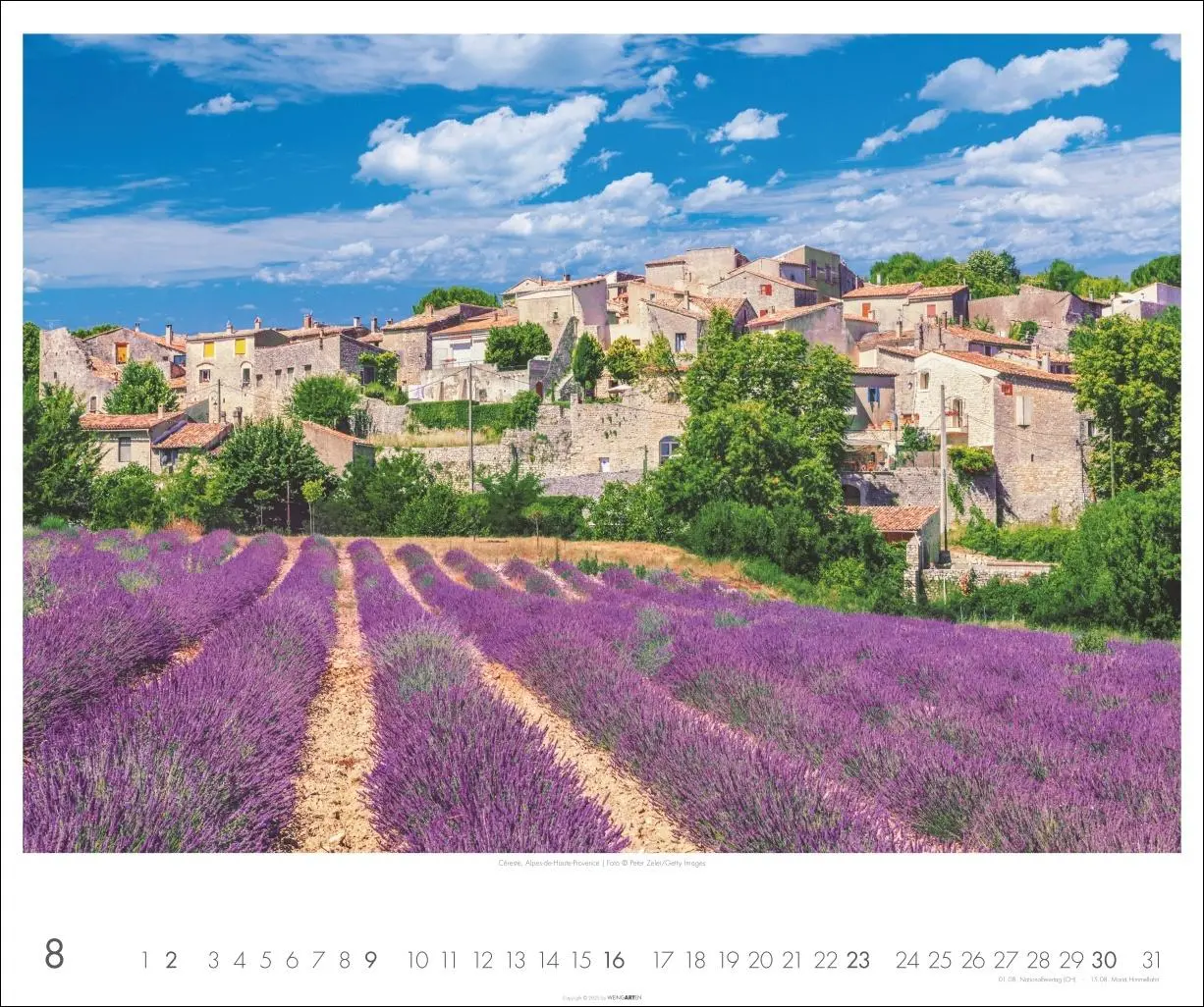 Bild: 9783839902608 | Provence Kalender 2026 - Blühende Lavendelfelder und malerische Dörfer
