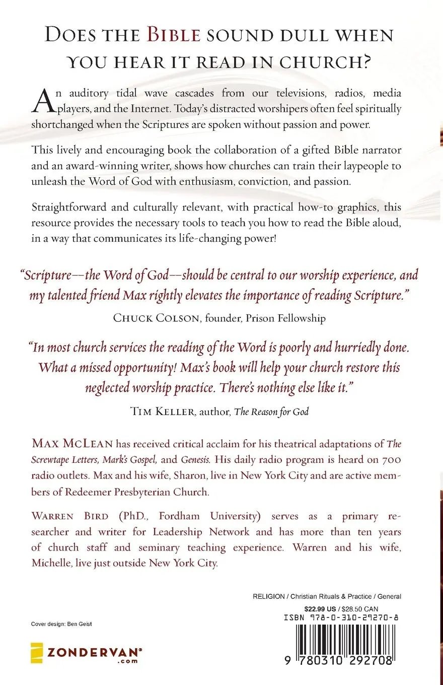 Rückseite: 9780310292708 | The Unleashing the Word | Max Mclean (u. a.) | Taschenbuch | Englisch
