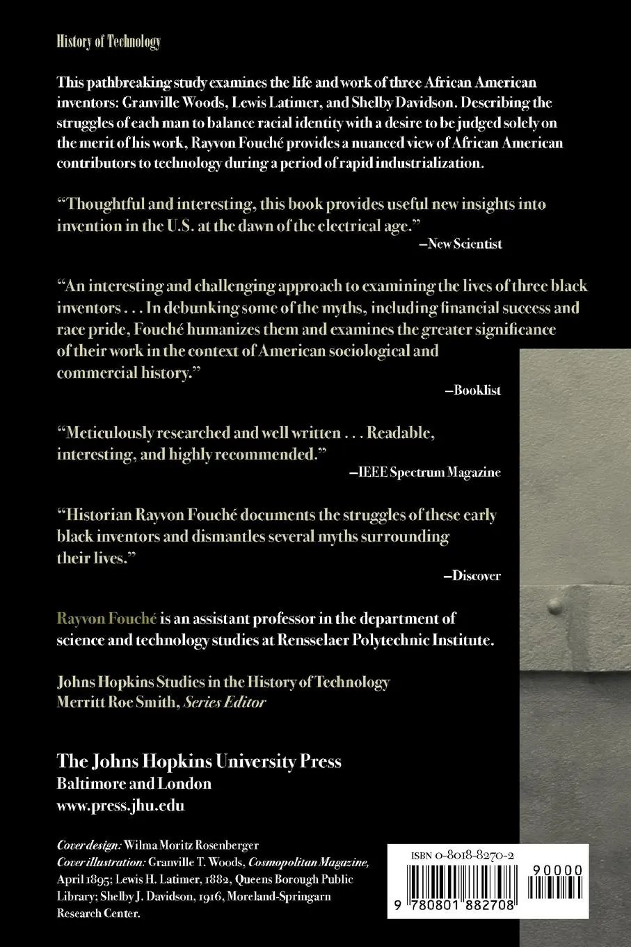 Rückseite: 9780801882708 | BLACK INVENTORS IN THE AGE OF SEGREGATION | Rayvon Fouche | Buch
