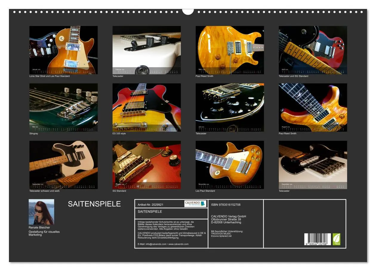 Bild: 9783516152708 | SAITENSPIELE (Wandkalender 2026 DIN A2 quer), CALVENDO Monatskalender