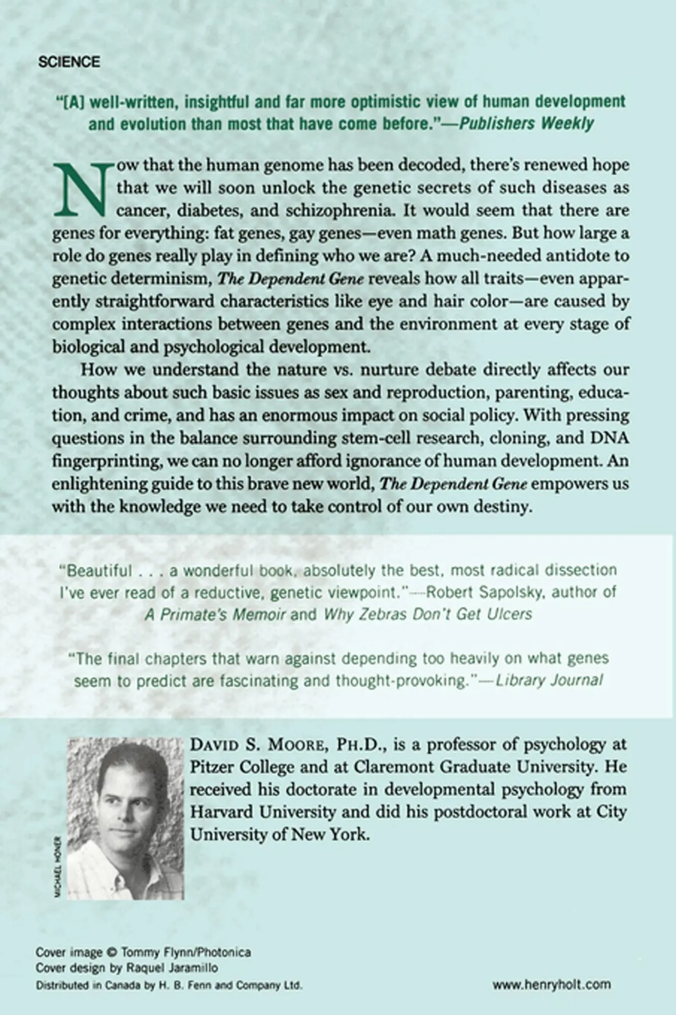 Rückseite: 9780805072808 | The Dependent Gene | The Fallacy of Nature Vs. Nurture | Moore | Buch