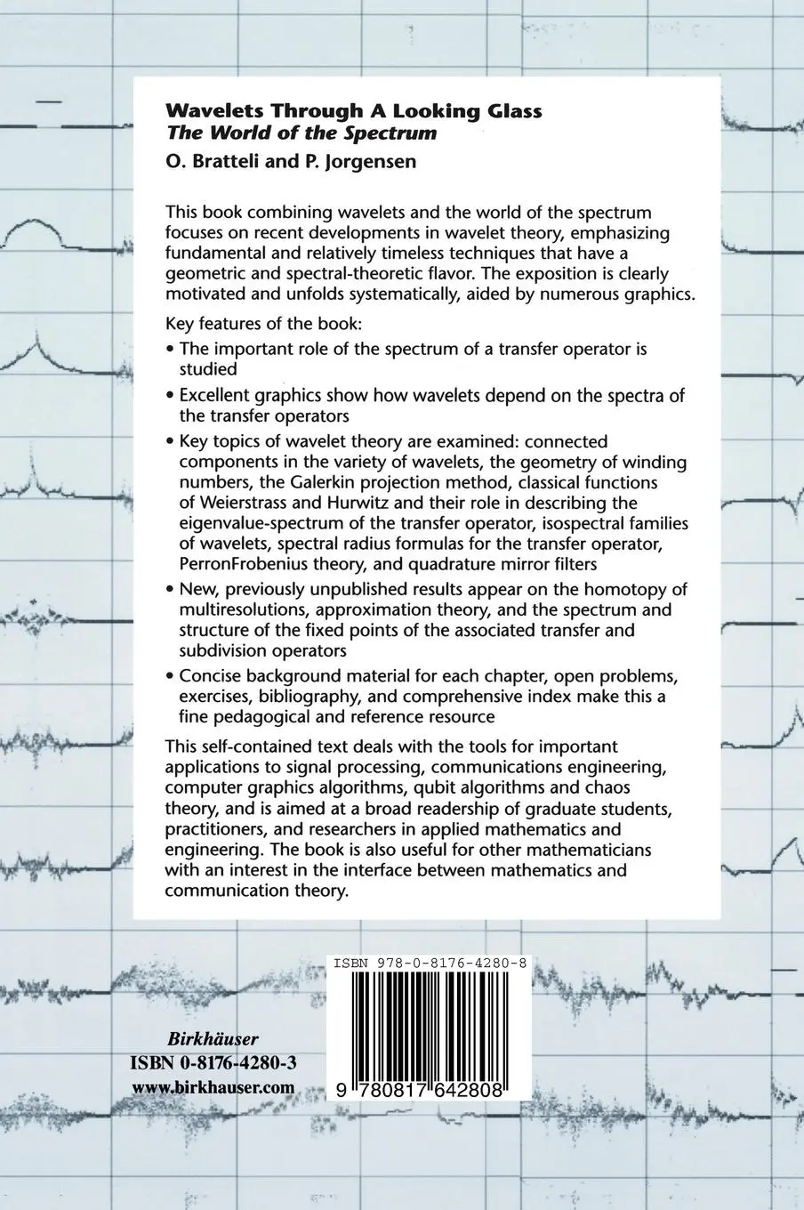 Rückseite: 9780817642808 | Wavelets Through a Looking Glass | The World of the Spectrum | Buch