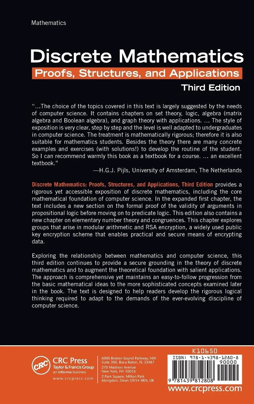 Rückseite: 9781439812808 | Discrete Mathematics | Rowan Garnier (u. a.) | Buch | Englisch | 2009