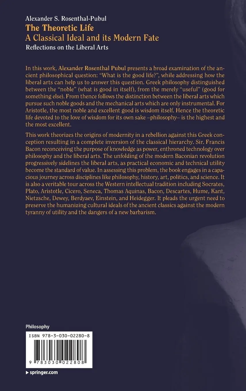 Rückseite: 9783030022808 | The Theoretic Life - A Classical Ideal and its Modern Fate | Buch