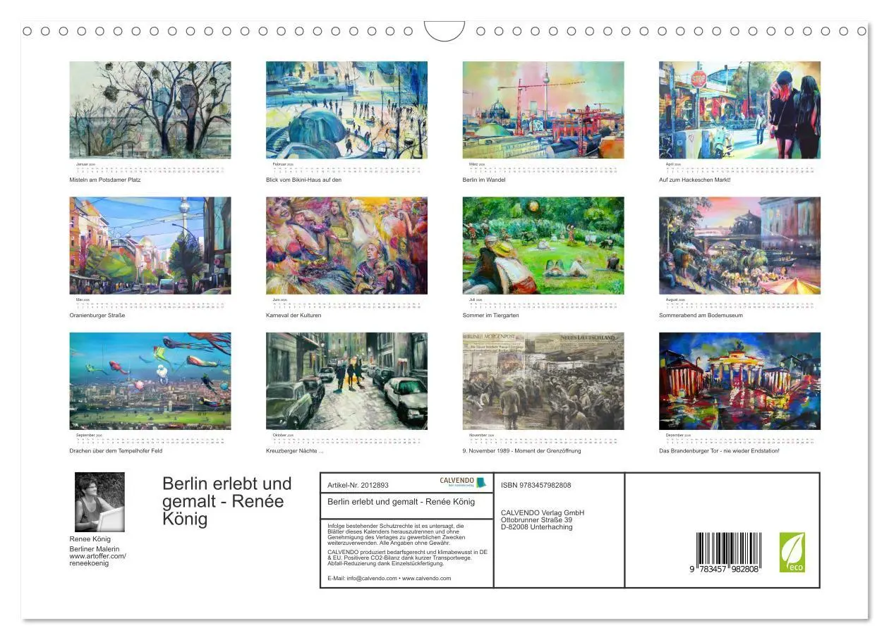 Bild: 9783457982808 | Berlin erlebt und gemalt - Renée König (Wandkalender 2026 DIN A3...