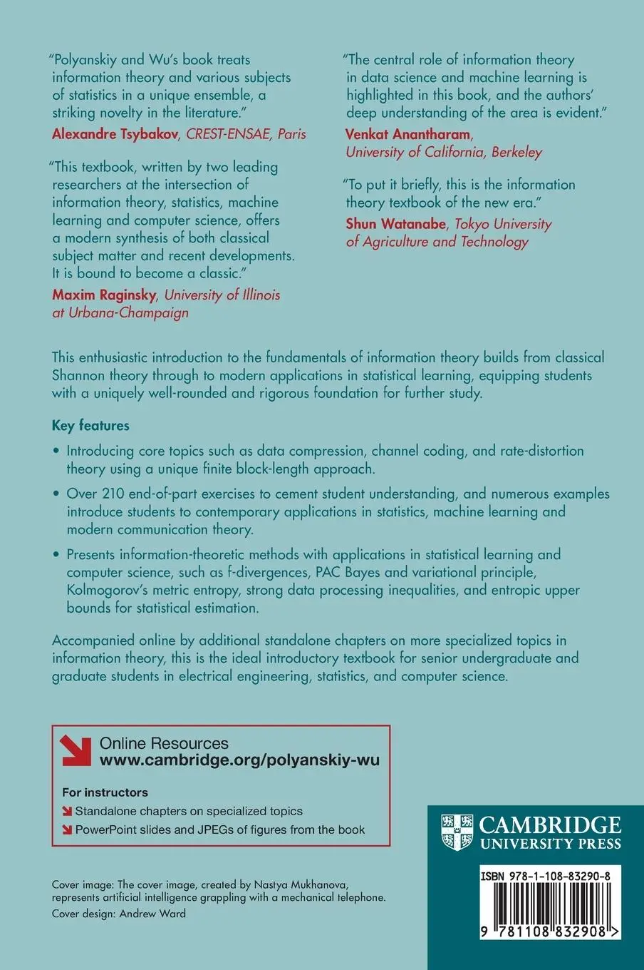 Rückseite: 9781108832908 | Information Theory | From Coding to Learning | Yury Polyanskiy (u. a.)