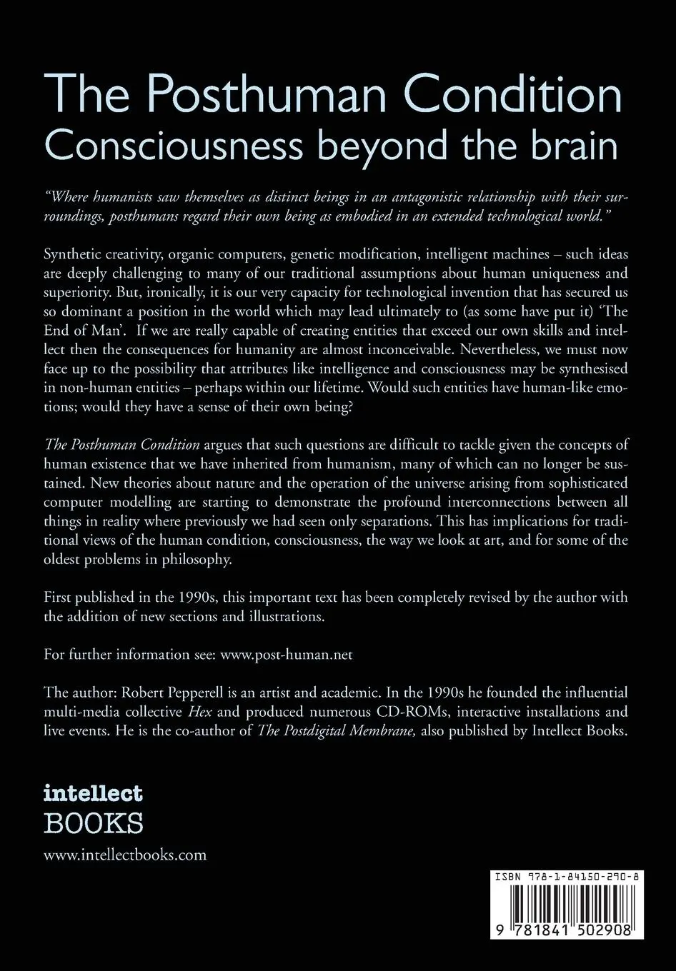 Rückseite: 9781841502908 | The Posthuman Condition | Consciousness Beyond the Brain | Pepperell