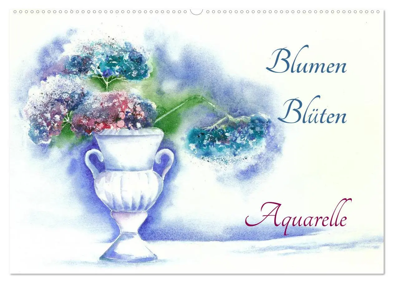 Cover: 9783457972908 | Blumen Blüten Aquarelle (Wandkalender 2026 DIN A2 quer), CALVENDO...