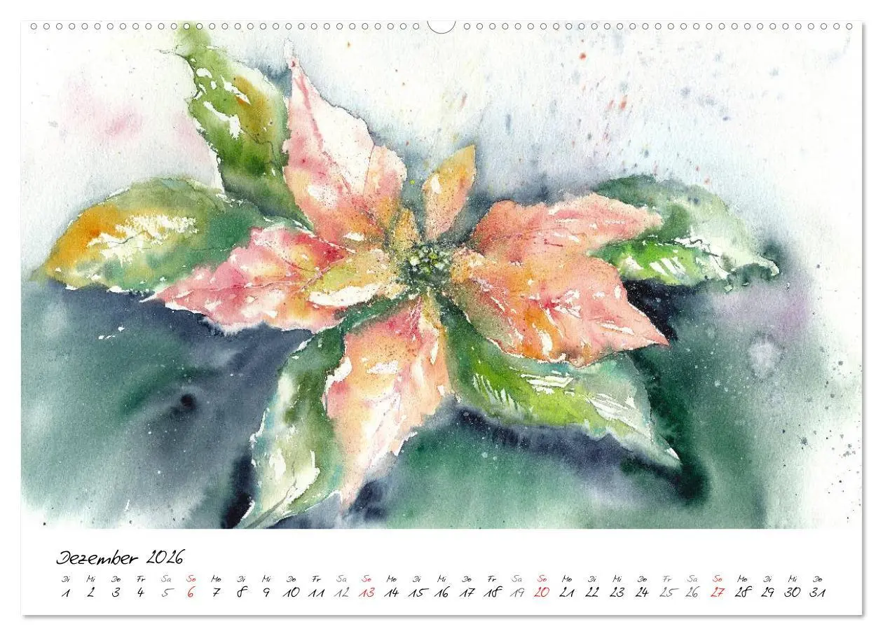 Bild: 9783457972908 | Blumen Blüten Aquarelle (Wandkalender 2026 DIN A2 quer), CALVENDO...
