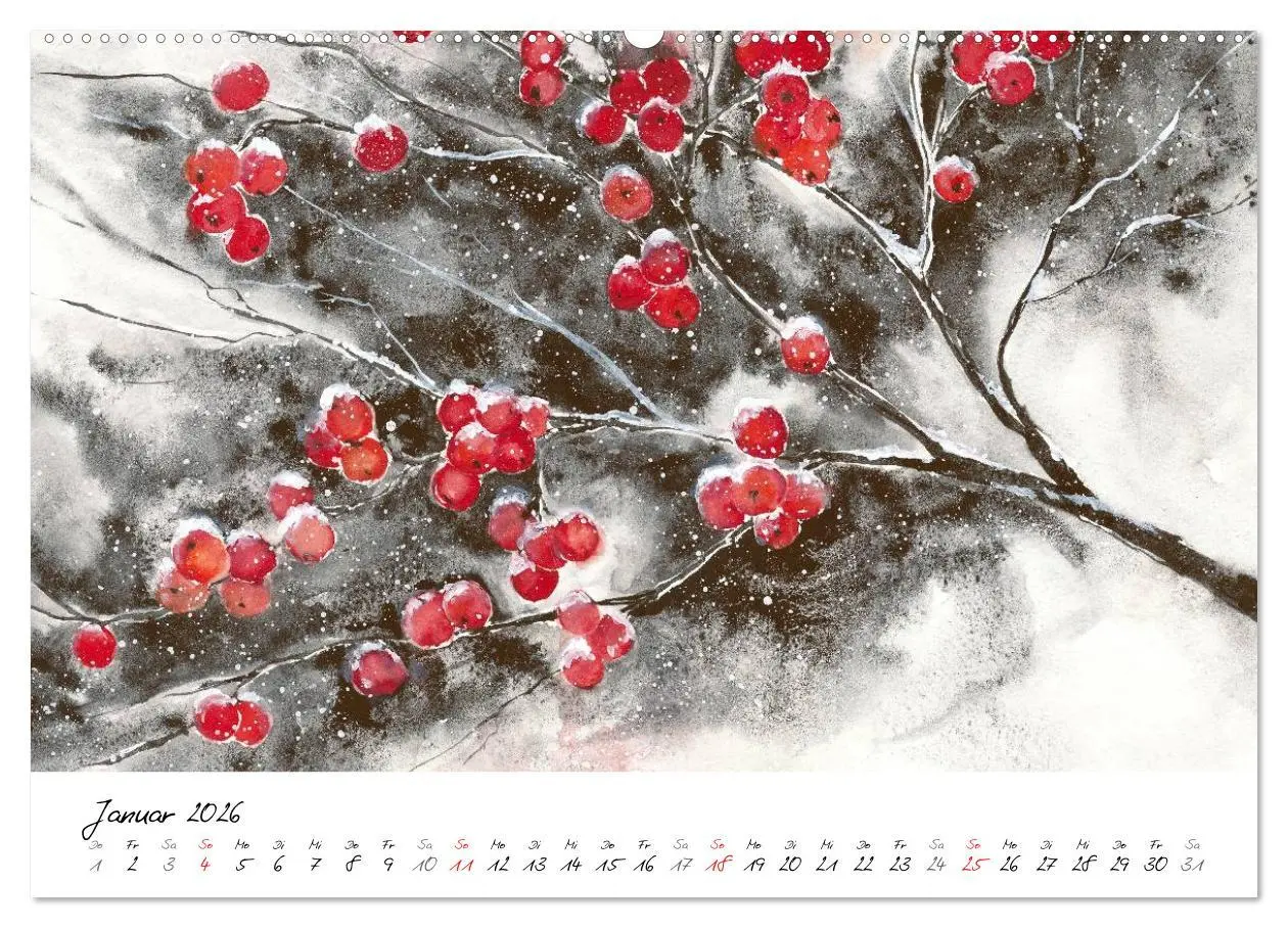 Bild: 9783457972908 | Blumen Blüten Aquarelle (Wandkalender 2026 DIN A2 quer), CALVENDO...