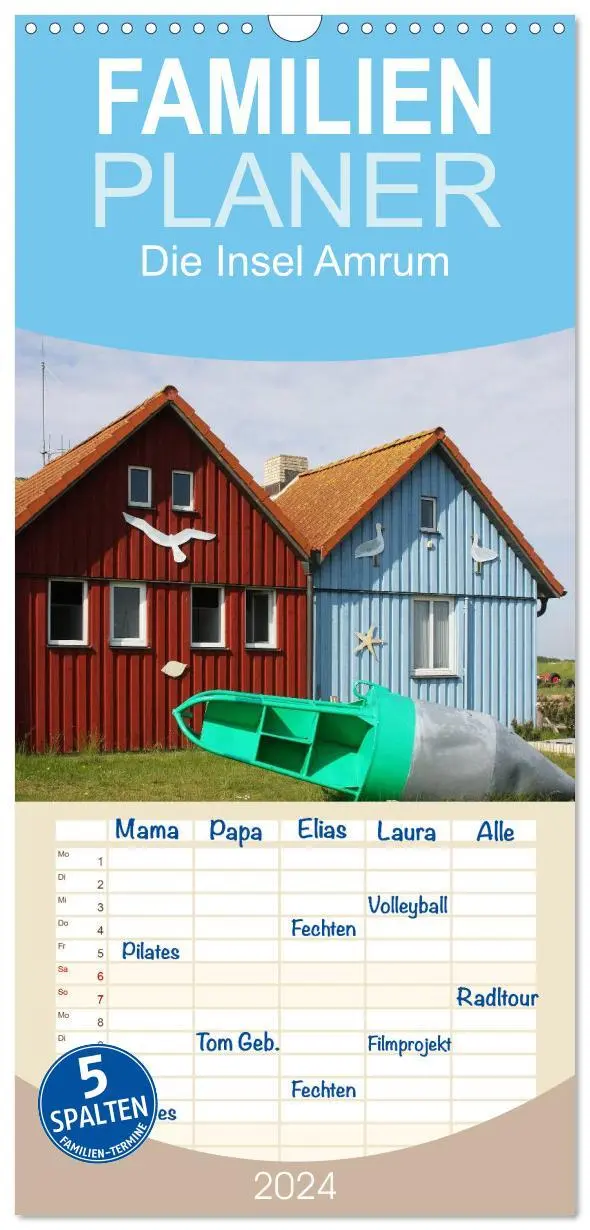 Cover: 9783516512908 | Familienplaner 2026 - Die Insel Amrum mit 5 Spalten (Wandkalender,...
