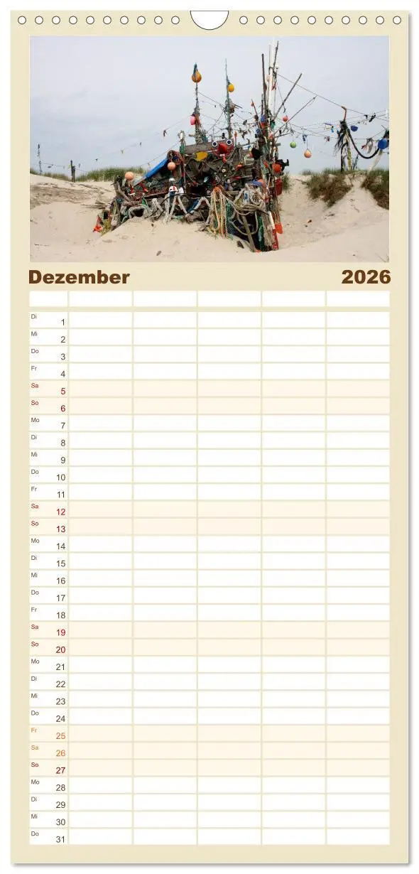 Bild: 9783516512908 | Familienplaner 2026 - Die Insel Amrum mit 5 Spalten (Wandkalender,...