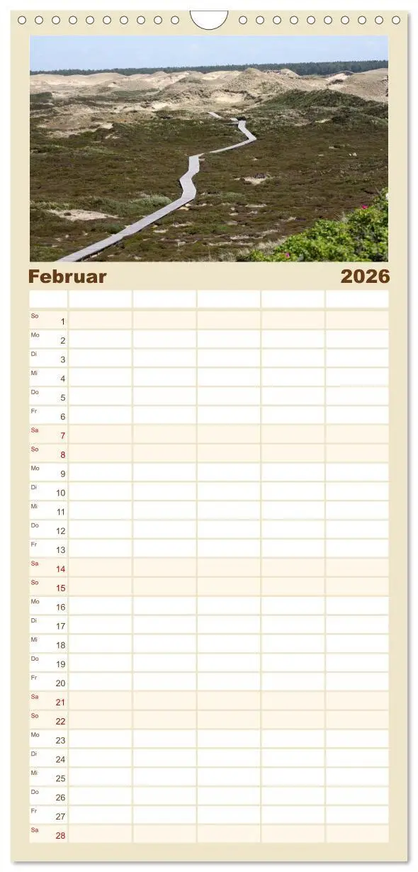 Bild: 9783516512908 | Familienplaner 2026 - Die Insel Amrum mit 5 Spalten (Wandkalender,...