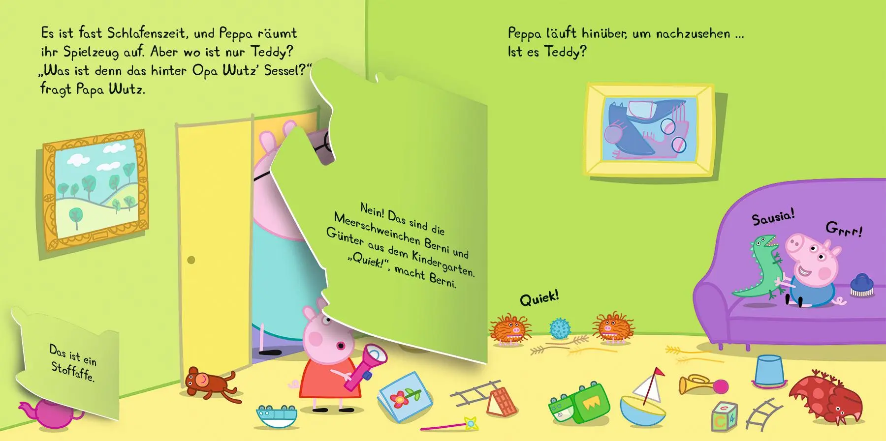 Bild: 9783833242908 | Peppa Pig: Wo ist Peppas Teddy? Mein Gutenacht-Klappenbuch | Panini