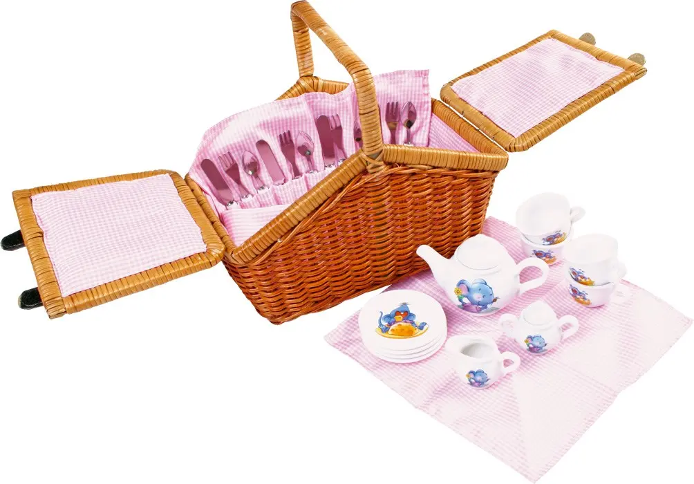 Cover: 4020972053008 | small foot 5300 - Picknickkorb Romantik, 30-teilig, Maße: 24x13x20cm