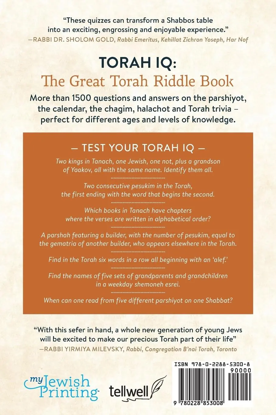 Rückseite: 9780228853008 | Torah IQ | The Great Torah Riddle Book | David Woolf (u. a.) | Buch