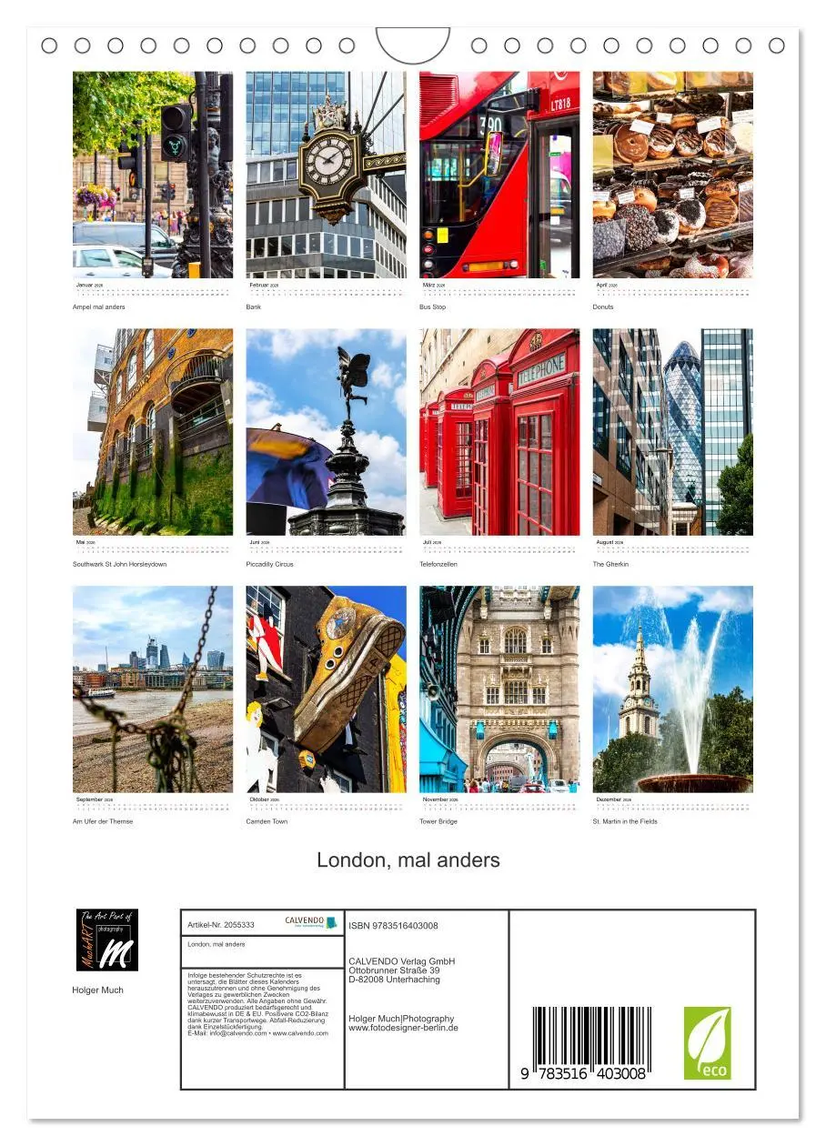 Bild: 9783516403008 | London, mal anders (Wandkalender 2026 DIN A4 hoch), CALVENDO...