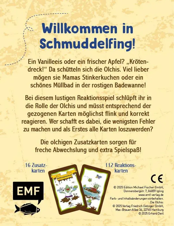 Rückseite: 4260478343108 | Kartenspiel: Die Olchis. Schleime-Schlamm und Käsefuß! | Spiel | 2025