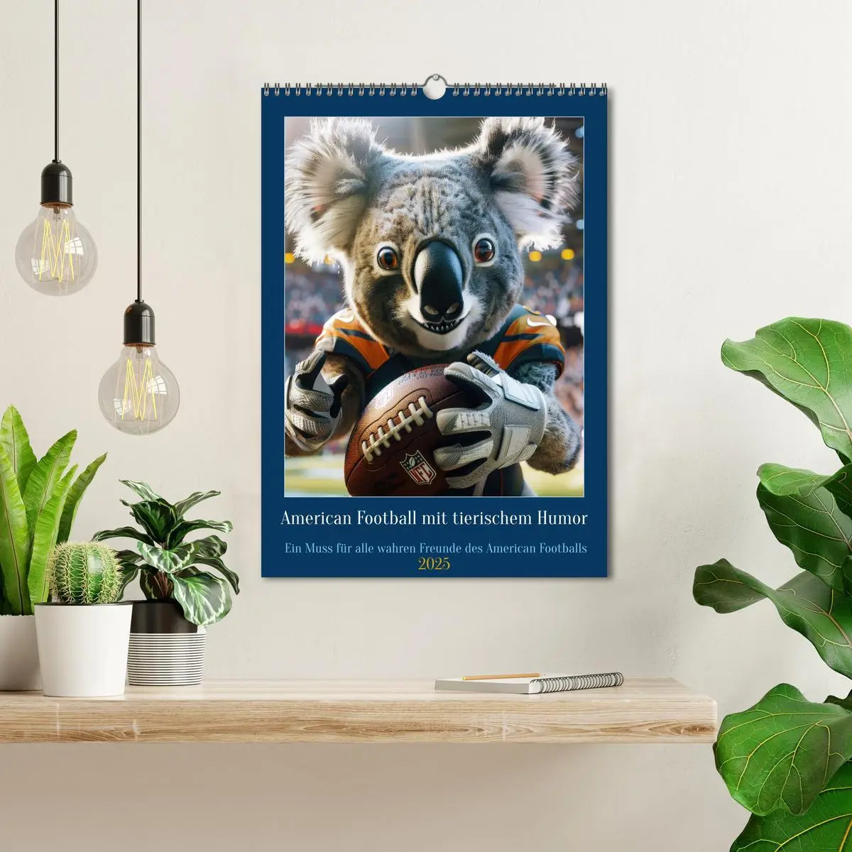 Bild: 9783457163108 | American Football mit tierischem Humor (Wandkalender 2025 DIN A3...