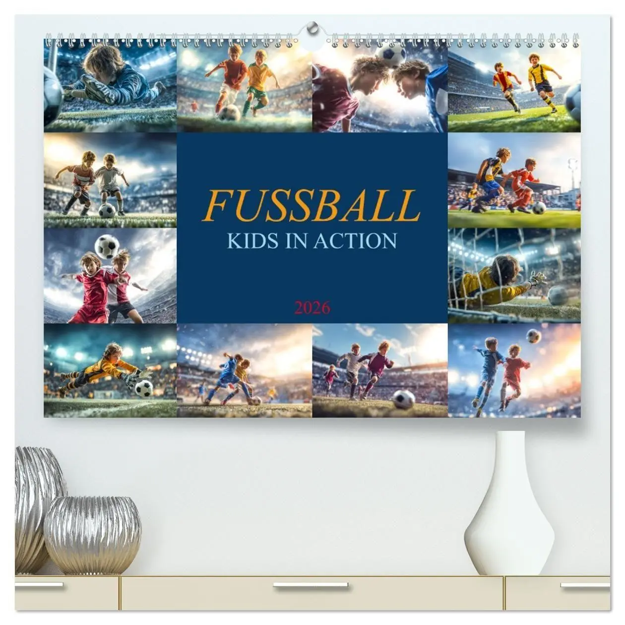Cover: 9783516703108 | Fussball - Kids in Action (hochwertiger Premium Wandkalender 2026...