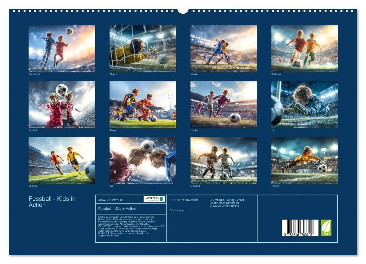 Bild: 9783516703108 | Fussball - Kids in Action (hochwertiger Premium Wandkalender 2026...