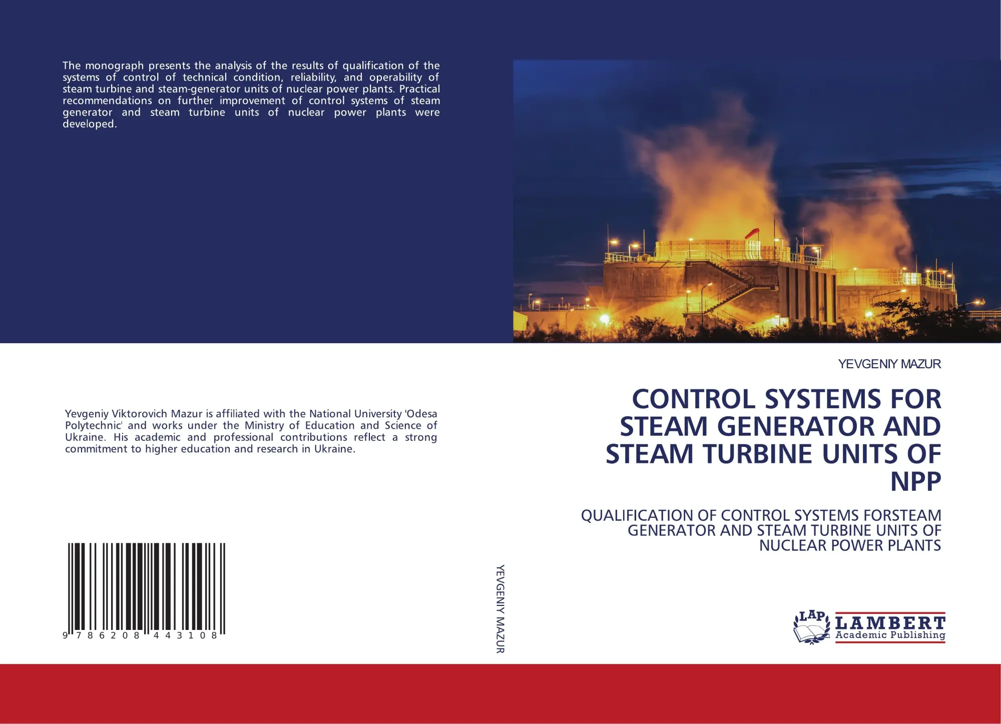 Cover: 9786208443108 | CONTROL SYSTEMS FOR STEAM GENERATOR AND STEAM TURBINE UNITS OF NPP