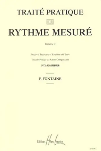 Cover: 9790230953108 | FONTAINE Fernand Traité du rythme Vol.2 formation musicale Partition