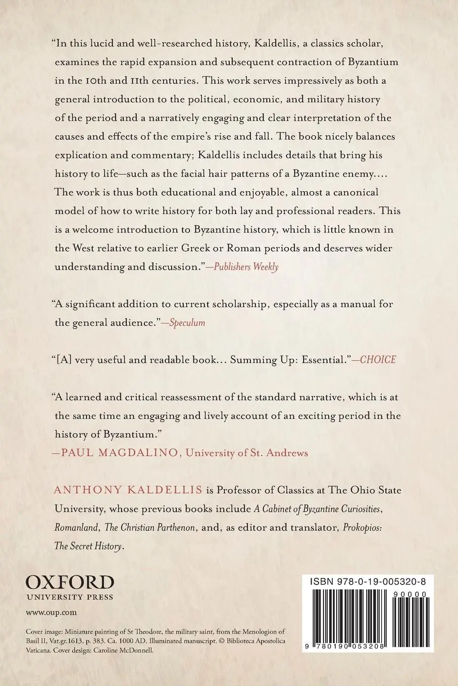 Rückseite: 9780190053208 | Streams of Gold, Rivers of Blood | Anthony Kaldellis | Taschenbuch