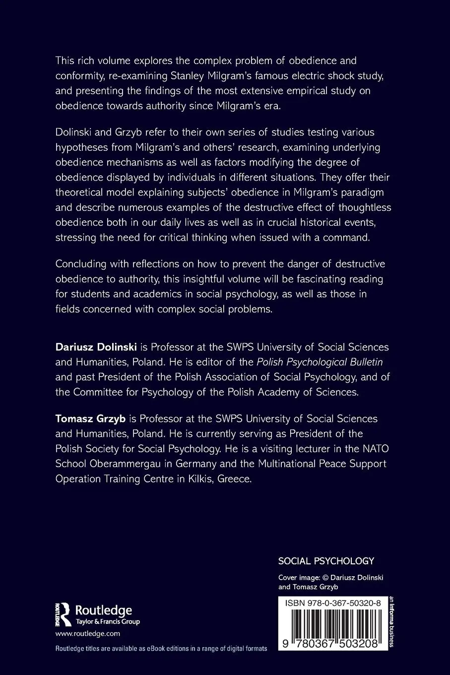 Rückseite: 9780367503208 | The Social Psychology of Obedience Towards Authority | Taschenbuch