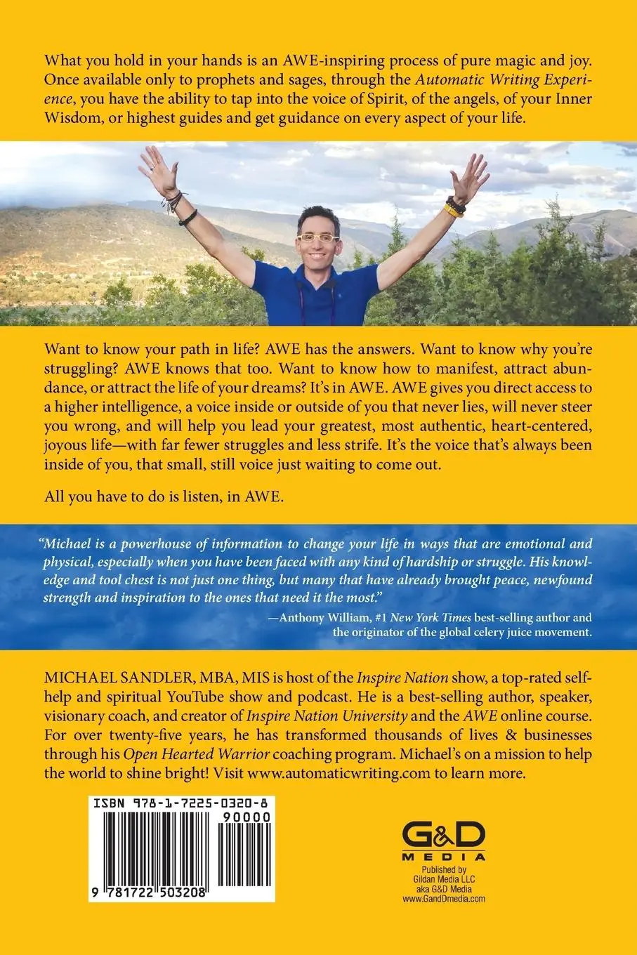 Rückseite: 9781722503208 | The Automatic Writing Experience (AWE) | Michael Sandler | Taschenbuch
