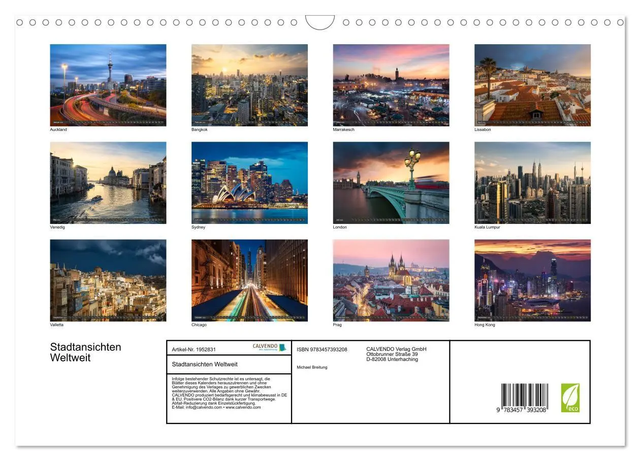 Bild: 9783457393208 | Stadtansichten Weltweit (Wandkalender 2026 DIN A3 quer), CALVENDO...