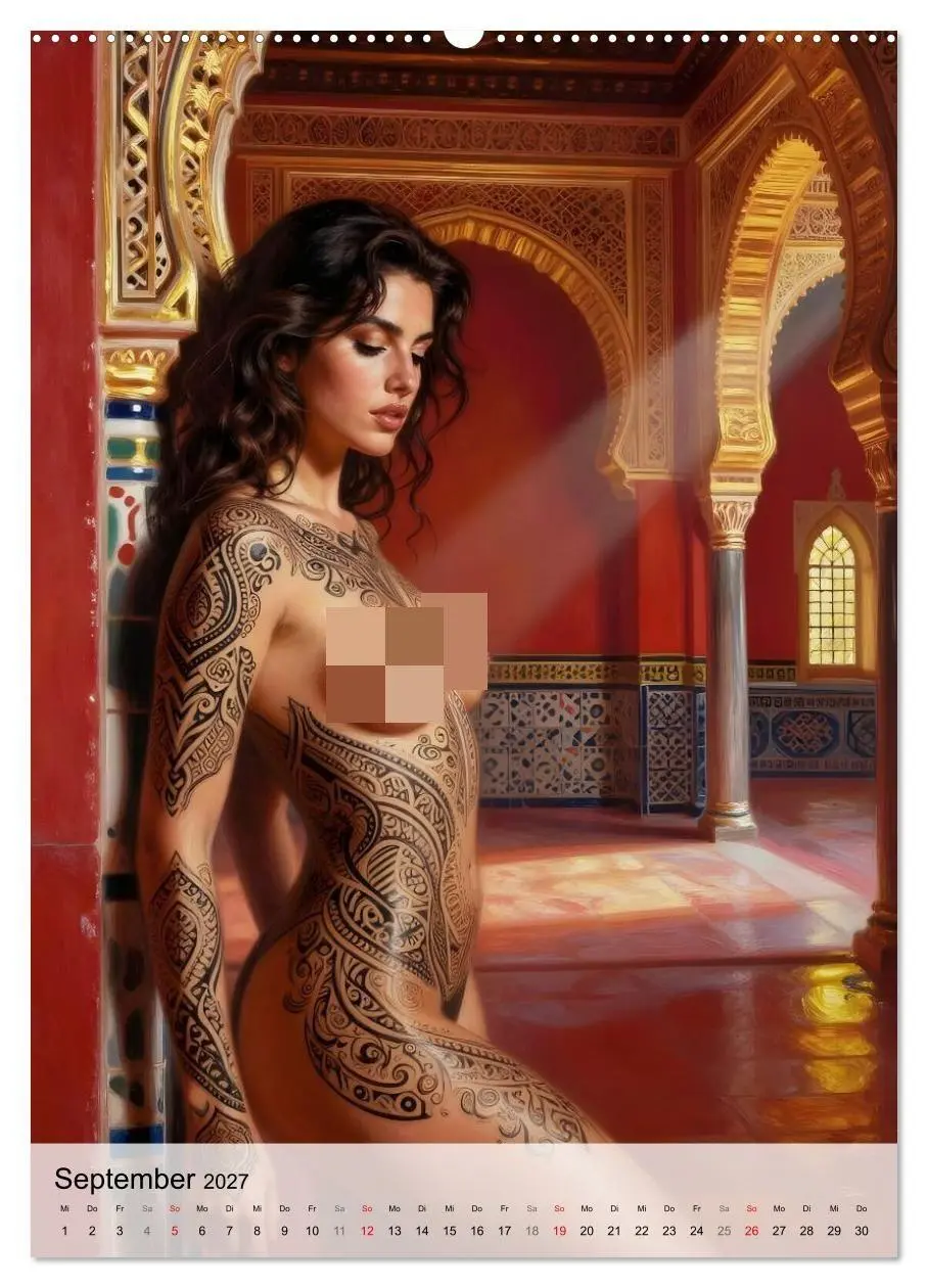 Bild: 9783516793208 | Tattoo Engel (hochwertiger Premium Wandkalender 2027 DIN A2 hoch),...