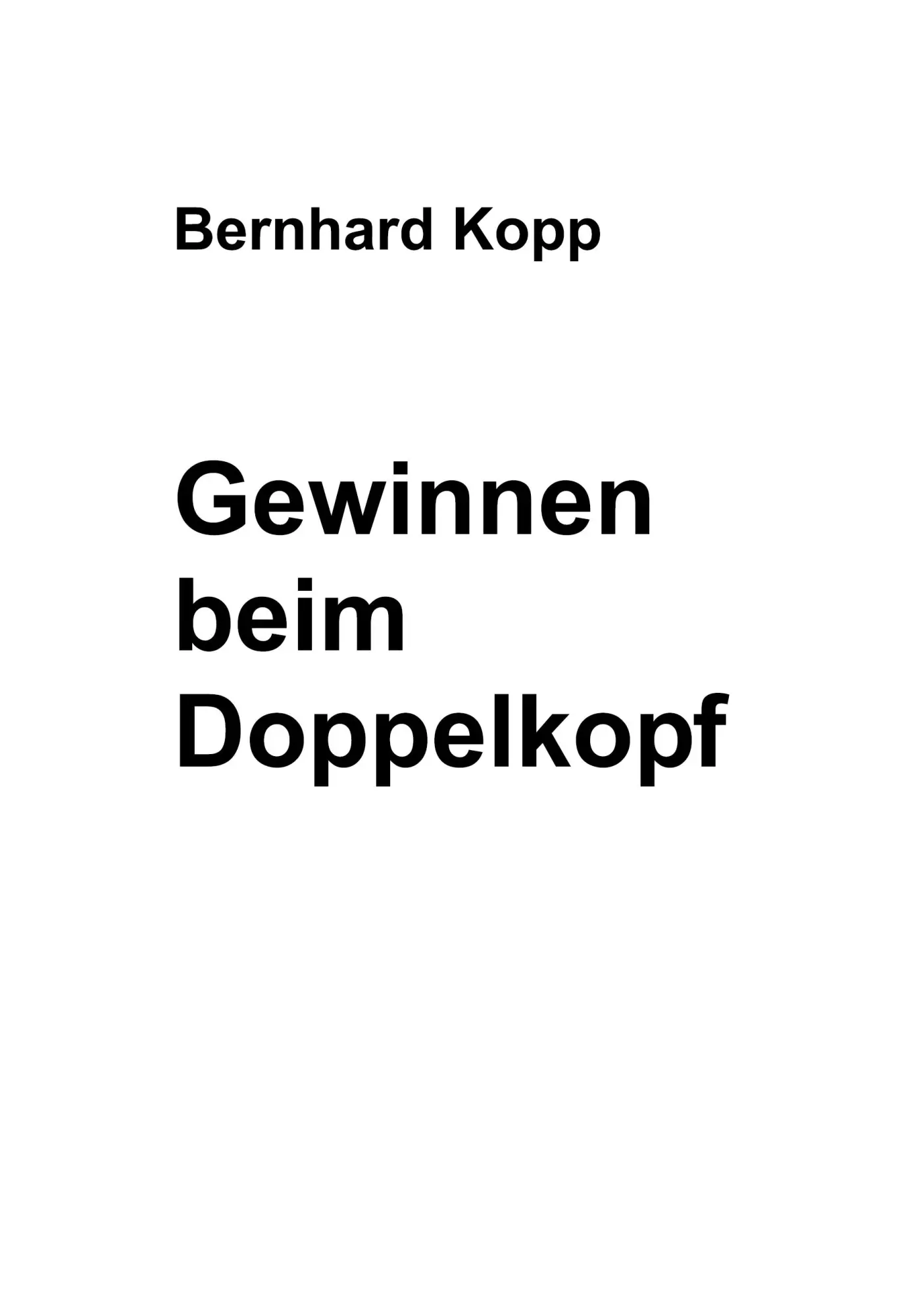 Cover: 9783831133208 | Gewinnen beim Doppelkopf | Bernhard Kopp | Taschenbuch | 148 S. | 2002