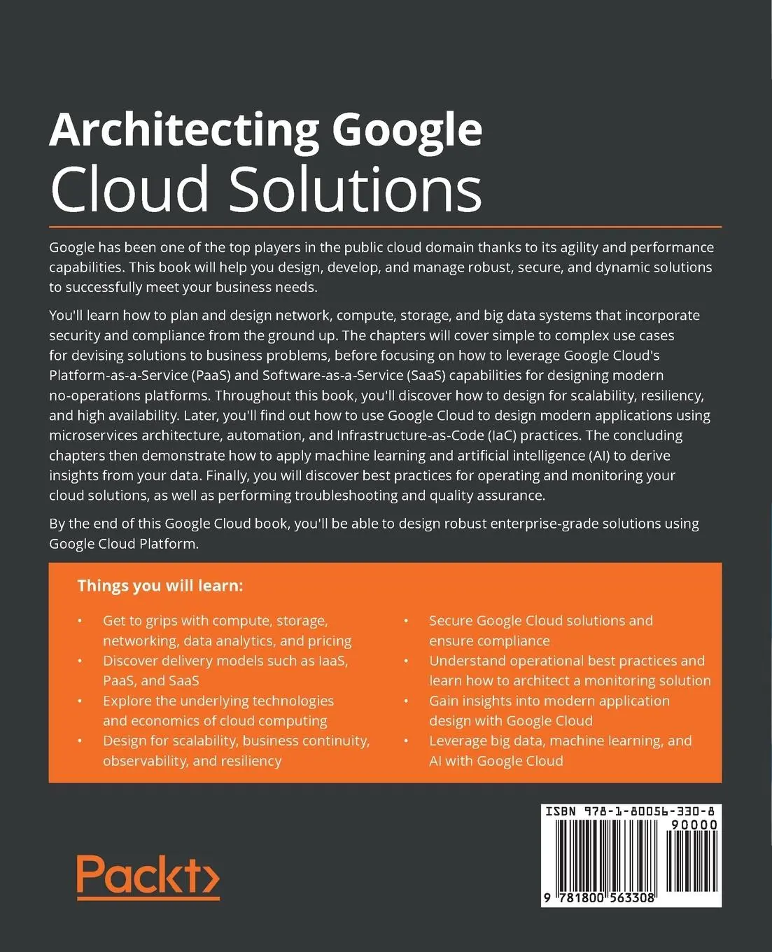 Rückseite: 9781800563308 | Architecting Google Cloud Solutions | Victor Dantas | Taschenbuch
