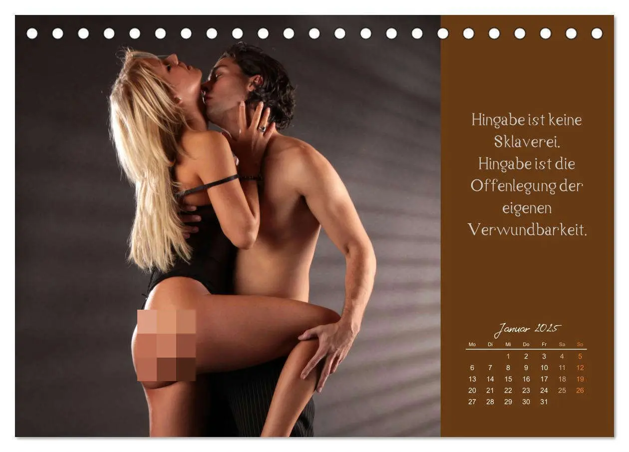 Bild: 9783435123308 | Gelebte Erotik für Paare (Tischkalender 2025 DIN A5 quer), CALVENDO...