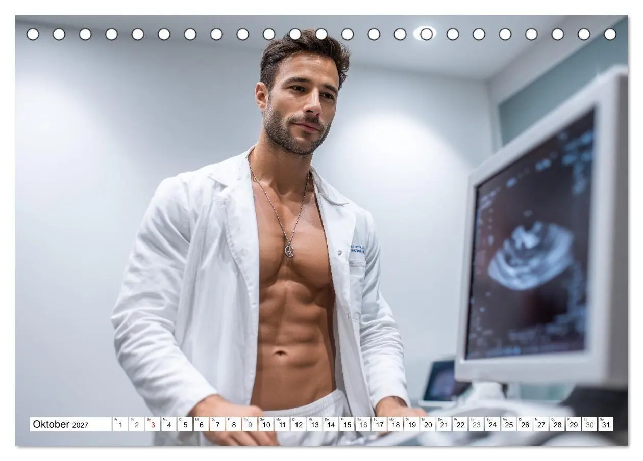 Bild: 9783516923308 | SEXY ÄRZTE - Männlich, muskulös und einsatzbereit (Tischkalender...