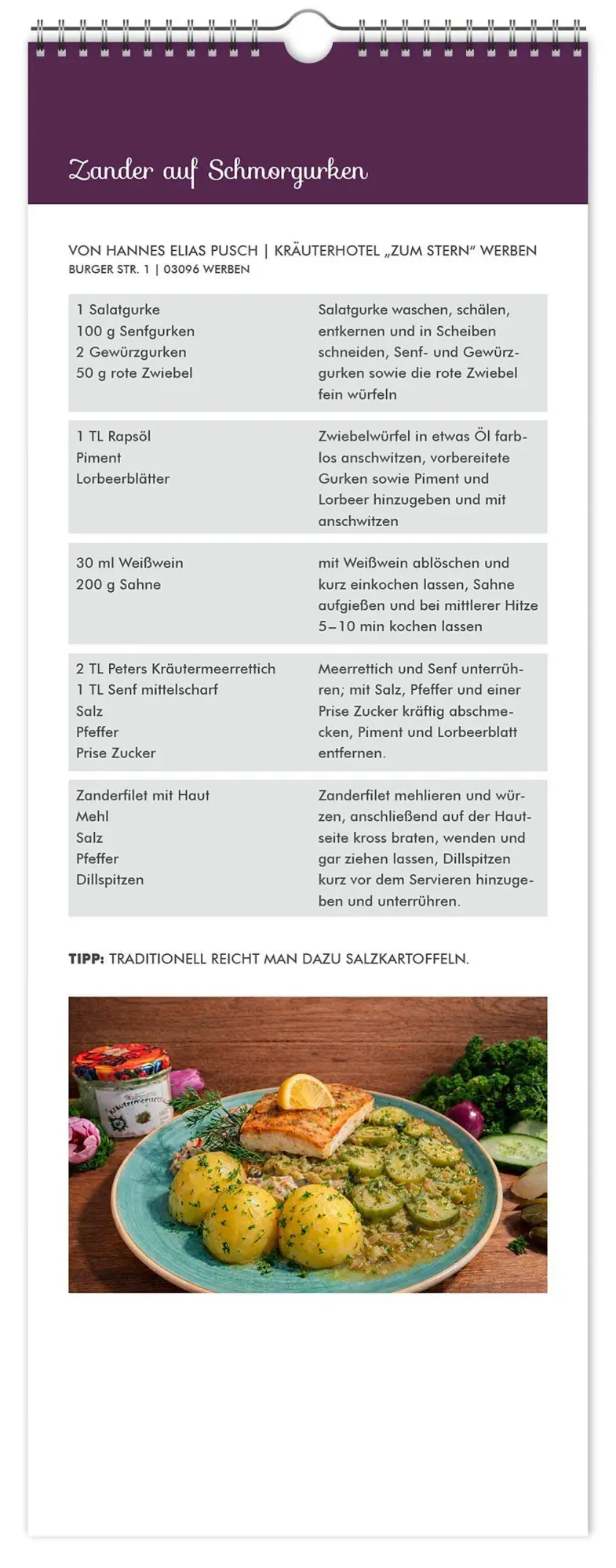 Bild: 9783912303308 | Küchenkalender Spreewald 2027 NEU! inkl. Rezepte | K4 Verlag (u. a.)