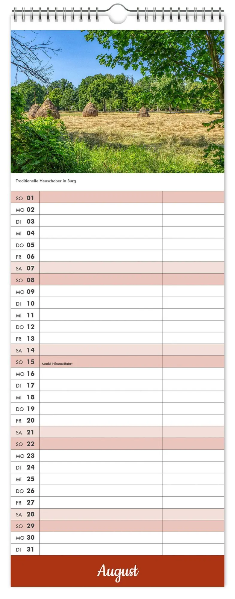 Bild: 9783912303308 | Küchenkalender Spreewald 2027 NEU! inkl. Rezepte | K4 Verlag (u. a.)