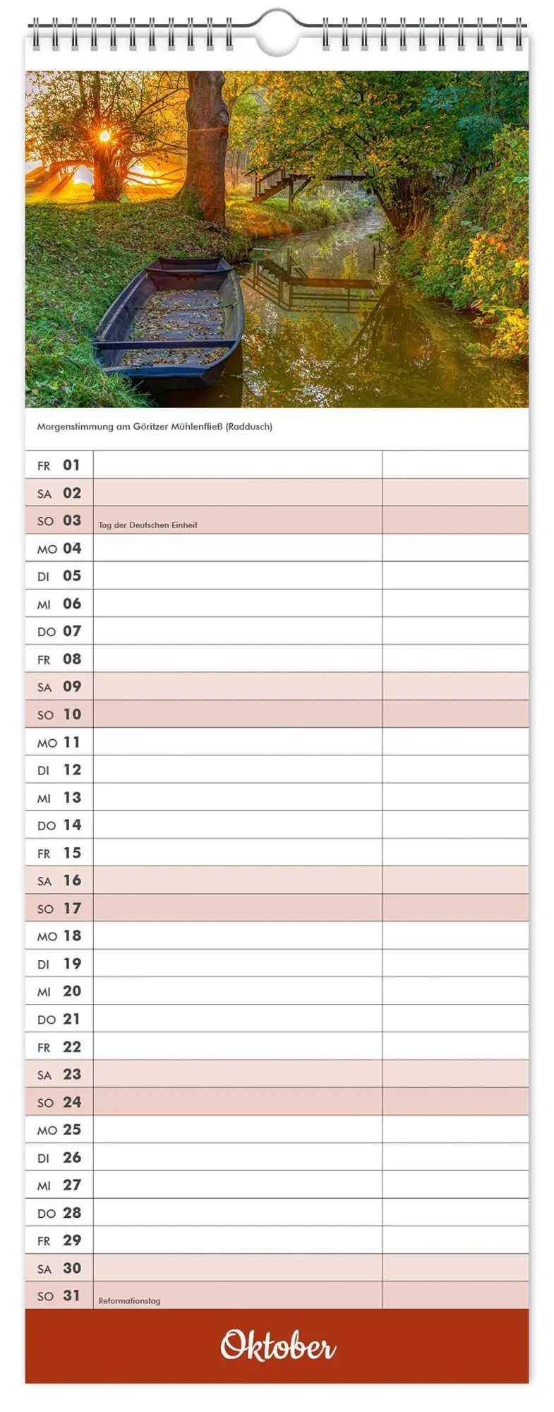 Bild: 9783912303308 | Küchenkalender Spreewald 2027 NEU! inkl. Rezepte | K4 Verlag (u. a.)