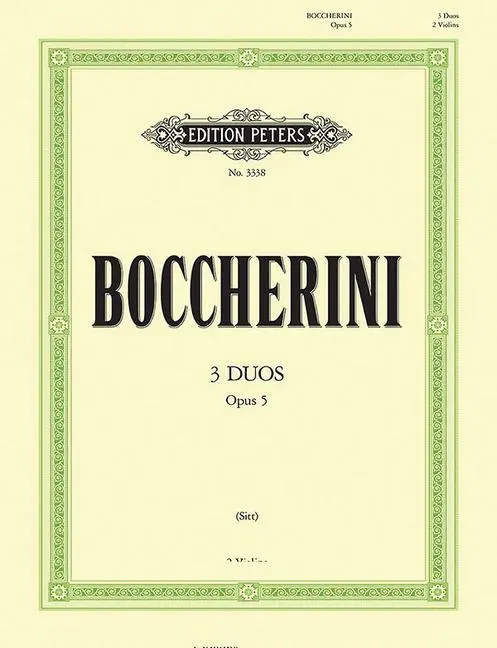 Cover: 9790577083308 | 3 Duos Op. 5 for 2 Violins | Luigi Boccherini | Taschenbuch | Buch