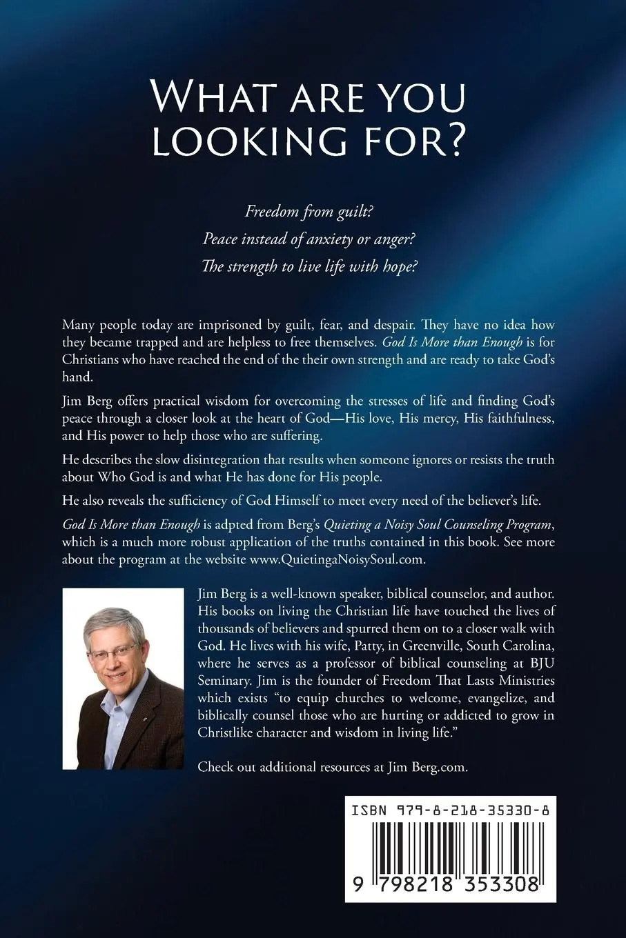 Rückseite: 9798218353308 | God is More Than Enough | Foundations for a Quiet Soul | Jim Berg