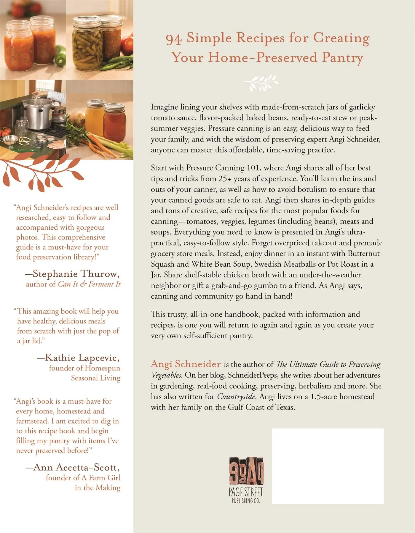 Rückseite: 9781645673408 | Pressure Canning for Beginners and Beyond | Angi Schneider | Buch